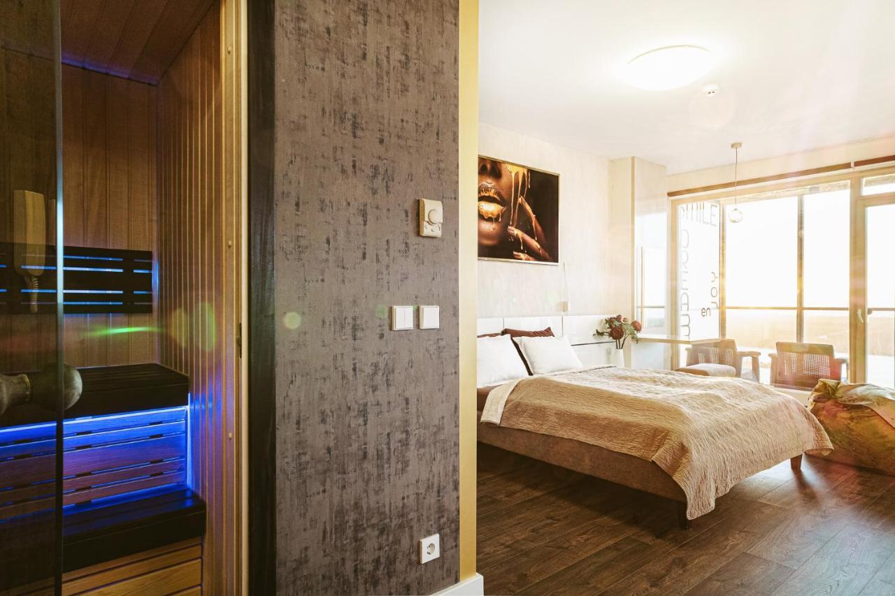 Sky Flat Jacuzzi 27 Floor Apartment Klaipeda Luaran gambar